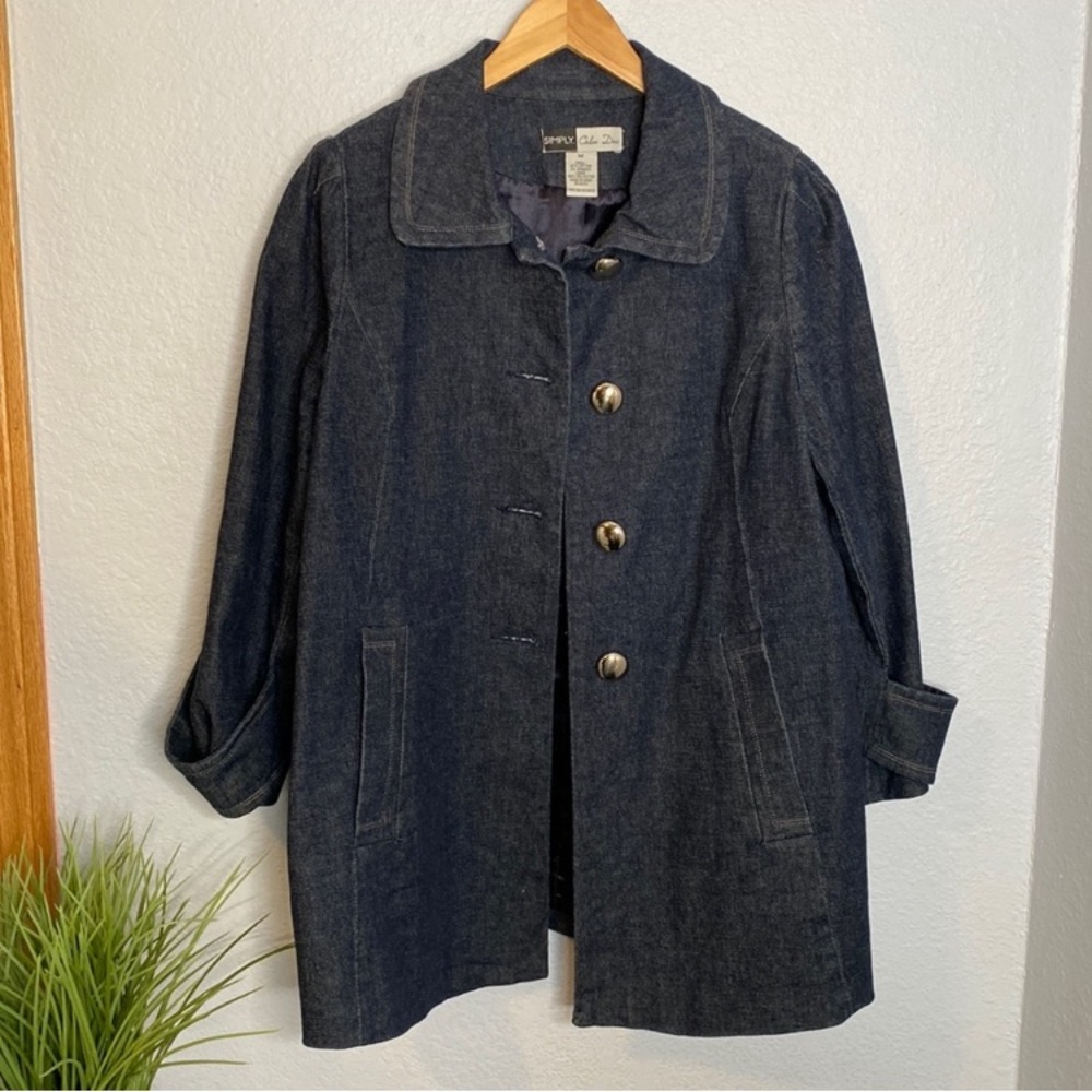 Simply Chloe dao long medium Womens jean jacket EUC